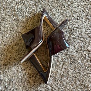 FASIONNOVA Brown Heeled Mule